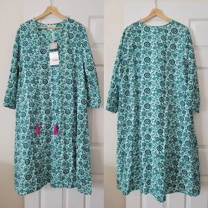 Pomegranate Jade Floral Tassel Dress XL NWT